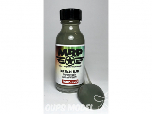 MRP peintures 335 BSC N°34 ardoise couleur perturbatrice AFV BRITANNIQUE WWII 30ml