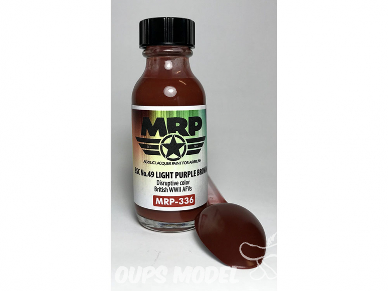 MRP peintures 336 BSC N°49 brun violet claire couleur perturbatrice AFV BRITANNIQUE WWII 30ml