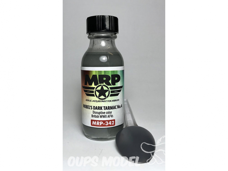 MRP peintures 342 NOBELS DARK TARMAC No.4 couleur perturbatrice AFV BRITANNIQUE WWII 30ml