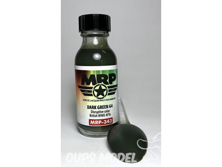 MRP peintures 343 VERT FONCÉ G4 couleur perturbatrice AFV BRITANNIQUE WWII 30ml