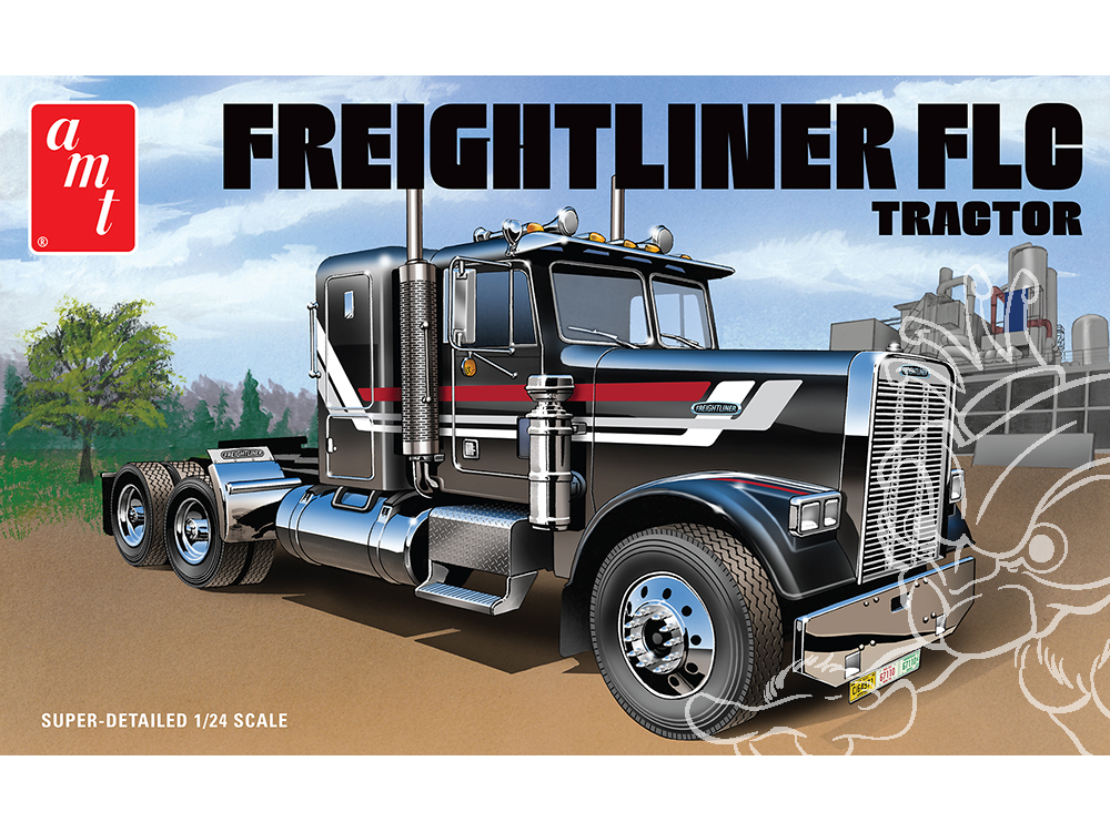 AMT maquette camion 1195 Freightliner FLC Tracteur de semi 1/24