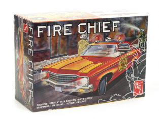 AMT maquette voiture 1162 1970 Chevy Impala Fire Chief 1/25