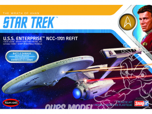Polar Lights maquette espace 974 Star Trek U.S.S. Enterprise nouvel équipement Wrath of Khan 1/1000