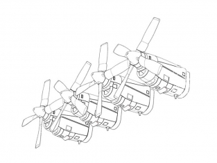 Brengun kit d'amelioration avion BRL48125 Ensemble moteur C-130 E-H kit Italeri 1/48