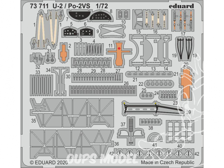 Eduard photodecoupe avion 73711 Amélioration U-2 / Po-2VS Icm 1/72