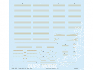 Eduard Decalques avion D72023 Fokker D.VII rib tapes linen 1/72