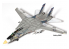 Academy maquette avion 12563 USN F-14A VF-143 &quot;Pukin Dogs&quot; 1/72
