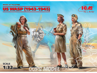 Icm maquette avion 32108 US WASP 1943-1945 WWII 3 personnages 100% nouveaux moules 1/32