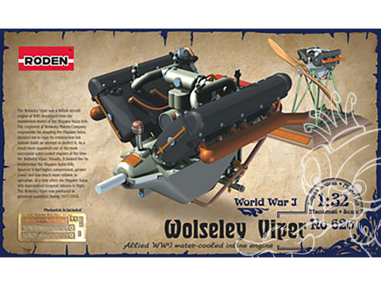 roden maquette avion 626 Wolseley Viper 1/32