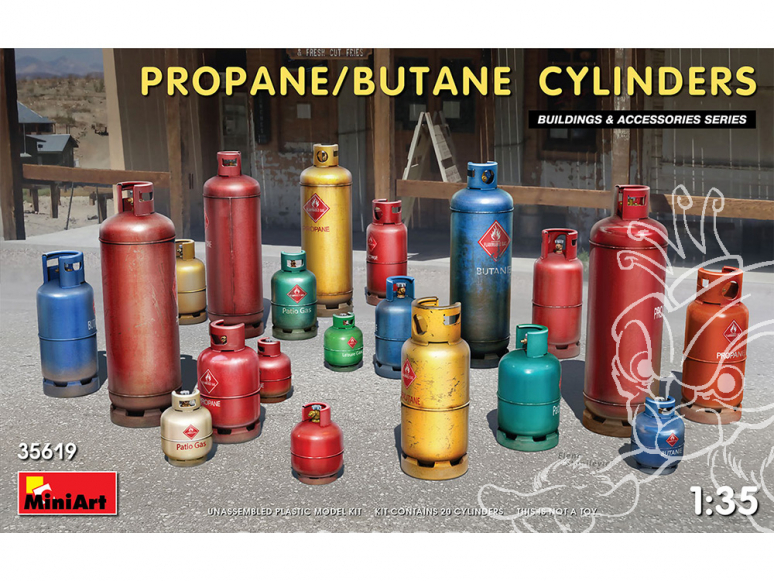 Mini Art maquette militaire 35619 Bouteilles de Gaz PROPANE et BUTANE 1/35