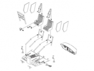 CMK kit amélioration 6005 SET INTERIEUR POUR HELICOPTERE UH-1D dragon 1/35