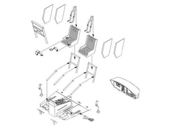 CMK kit amélioration 6005 SET INTERIEUR POUR HELICOPTERE UH-1D dragon 1/35