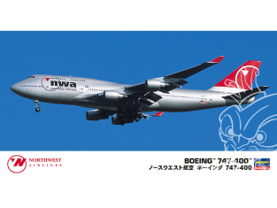 Hasegawa maquette avion 10834 Boeing 747-400 de Northwest Airlines 1/200