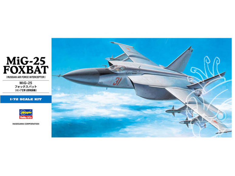 HASEGAWA maquette avion 00434 MIG 25 FOXBAT 1/72