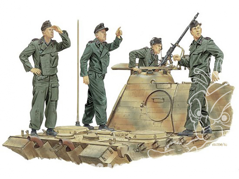 dragon maquette militaire 6191 "Achtung-Jabo!" Equipage de Panzer France 1944 1/35