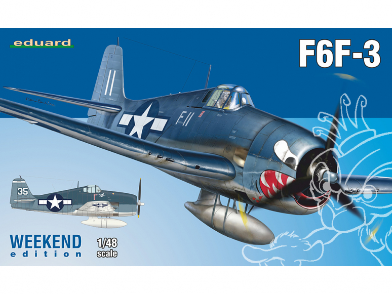 EDUARD maquette avion 84160 F6F-3 Hellcat WeekEnd Edition 1/48