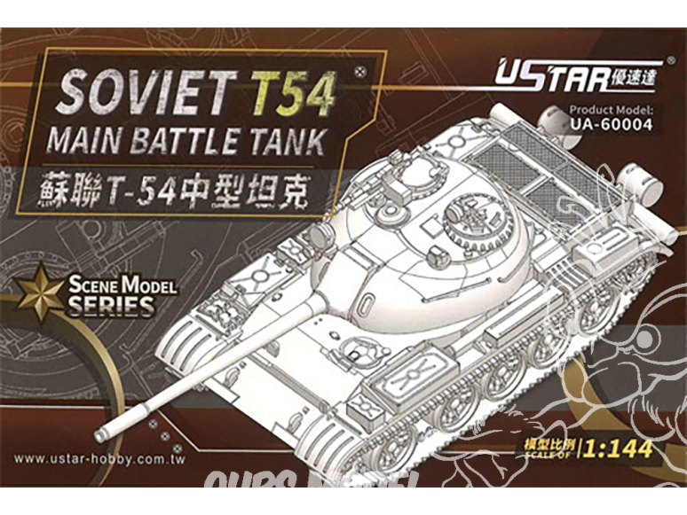 U-Star maquette militaire 60004 Soviet T54 Char de combat principal 1/144