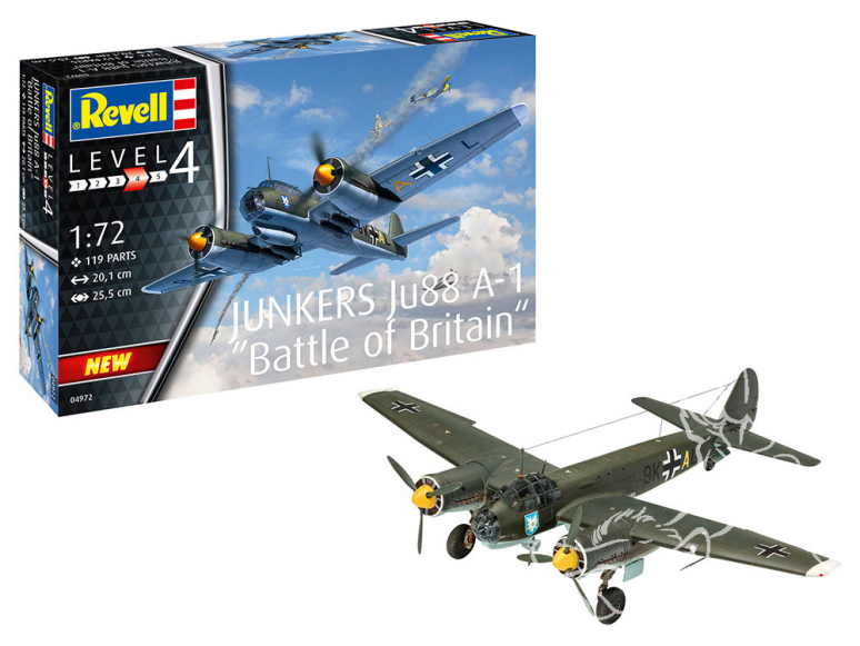 Revell maquette avion 04972 Junkers Ju 88 A-1 Battle of Britain 1/72