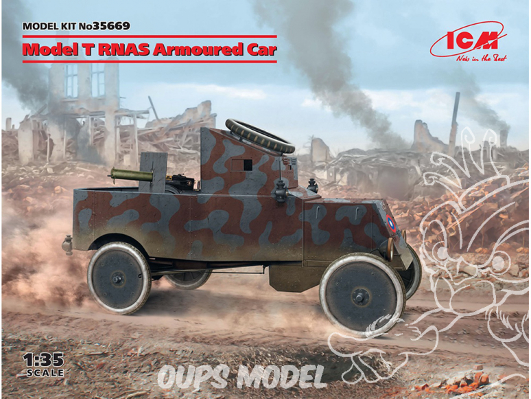 Icm maquette militaire 35669 Véhicule blindé modèle T RNAS 1/35