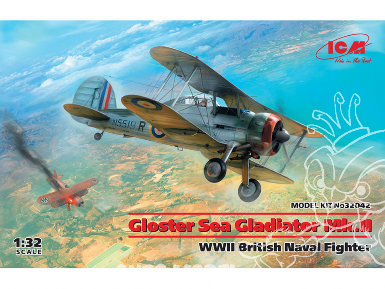 Icm maquette avion 32042 Gloster Sea Gladiator Mk.II, Chasseur naval britannique de la Seconde Guerre mondiale 1/32