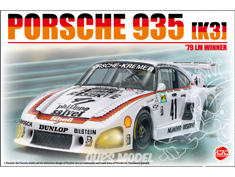 NuNu maquette voiture de Piste PN24006 Racing Series Porsche 935K3 '79 LM WINNER 1/24