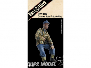 DAS WERK maquette militaire DWF004 Figurine Artilleur 3cm Flakvierling (artilleur) 1/35