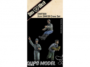 DAS WERK maquette militaire DWF009 Figurines Ensemble d'équipage 2cm SMK18 1/35
