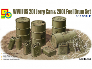 Classy Hobby maquette militaire 16008 Futs de 200l et Jerry Can U.S. WWII 1/16