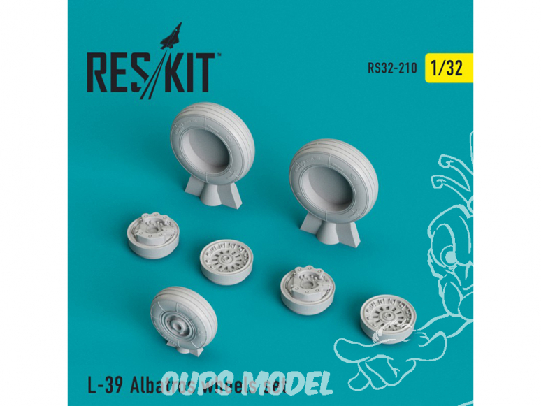 ResKit kit d'amelioration Avion RS32-0210 Ensemble de roues resine L-39 Albatros 1/32