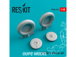 ResKit kit d'amelioration avion RS48-0242 Ensemble de roues pour U-2/Po-2 1/48