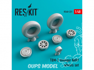 ResKit kit d'amelioration avion RS48-0240 Ensemble de roues pour De Havilland Mosquito 1/48