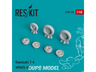 ResKit kit d'amelioration avion RS48-0226 Ensemble de roues pour Kawasaki T-4 1/48