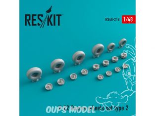ResKit kit d'amelioration avion RS48-0218 Ensemble de roues pour V-22 Osprey Type 2 1/48