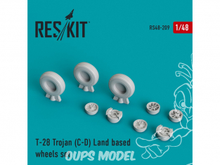 ResKit kit d'amelioration avion RS48-0209 Ensemble de roues pour T-28 Trojan (C-D) Land based 1/48