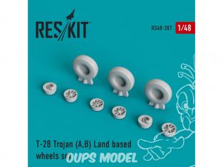 ResKit kit d'amelioration avion RS48-0207 Ensemble de roues pour T-28 Trojan (A,B) Land based 1/48