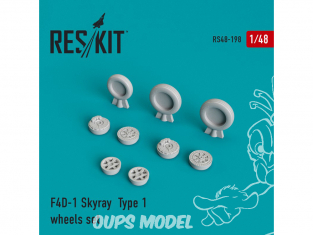 ResKit kit d'amelioration Avion RS48-0198 Ensemble de roues pour F4D-1 Skyray Type 1 1/48