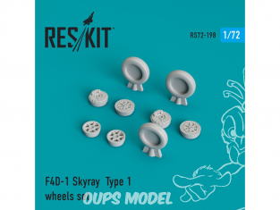 ResKit kit d'amelioration avion RS72-0198 Ensemble de roues F4D-1 Skyray Type 1 1/72