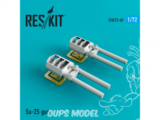 ResKit kit d'amelioration helico RSU72-0045 Canons pour Su-25 (2 piéces) 1/72