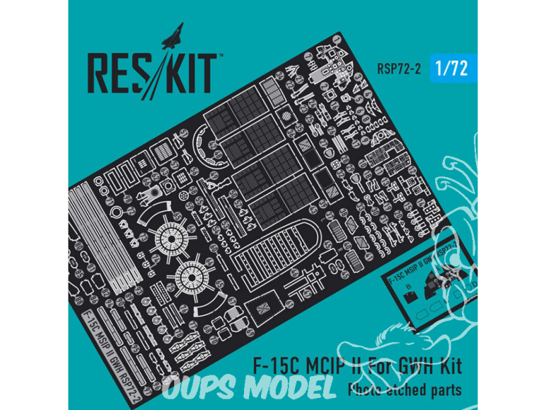 ResKit kit d'amelioration Avion RSP72-0002 Kit F-15C MCIP ll pour kit GWH Ensemble photo-gravé 1/72