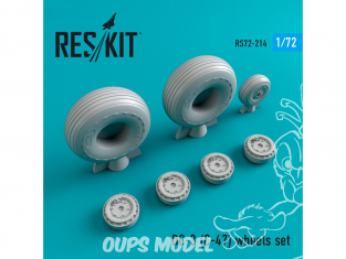 ResKit kit d'amelioration Avion RS72-0214 Ensemble de roues DC- 3 (C-47) 1/72
