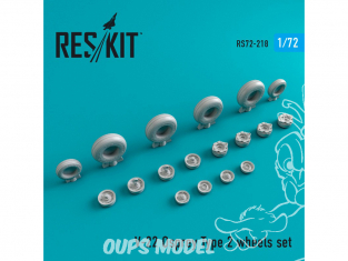 ResKit kit d'amelioration Avion RS72-0218 Ensemble de roues V-22 Osprey Type 2 1/72