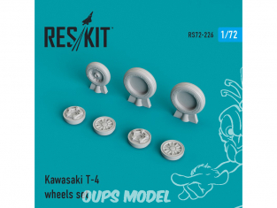 ResKit kit d'amelioration Avion RS72-0226 Ensemble de roues Kawasaki T-4 1/72