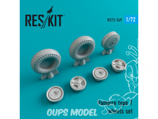 ResKit kit d'amelioration Avion RS72-0249 Ensemble de roues Vampire type 1 1/72