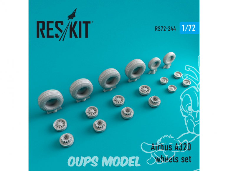 ResKit kit d'amelioration Avion RS72-0244 Ensemble de roues A320 1/72