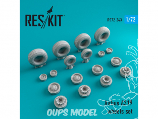 ResKit kit d'amelioration Avion RS72-0243 Ensemble de roues A319 1/72