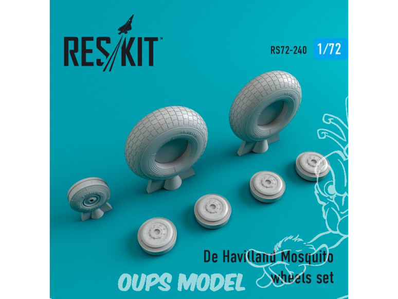 ResKit kit d'amelioration Avion RS72-0240 Ensemble de roues De Havilland Mosquito 1/72