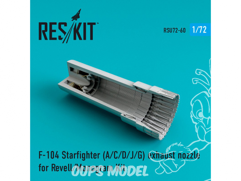 ResKit kit d'amelioration Avion RSU72-0060 Tuyère pour F-104 Starfighter (A/C/D/J/G) kit Revell et Revell U.S 1/72