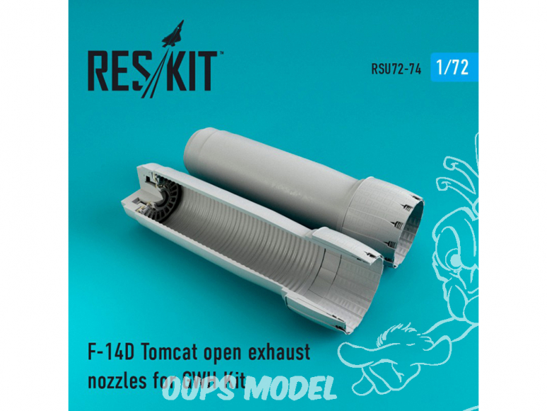 ResKit kit d'amelioration Avion RSU72-0074 Tuyère pour F-14D Tomcat ouvert kit GWH 1/72