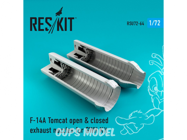 ResKit kit d'amelioration Avion RSU72-0064 Tuyère pour F-14D Tomcat ouvert et fermé kit GWH 1/72