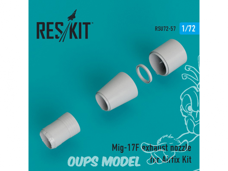 ResKit kit d'amelioration Avion RSU72-0057 Tuyère pour MiG-17F kit Airfix 1/72